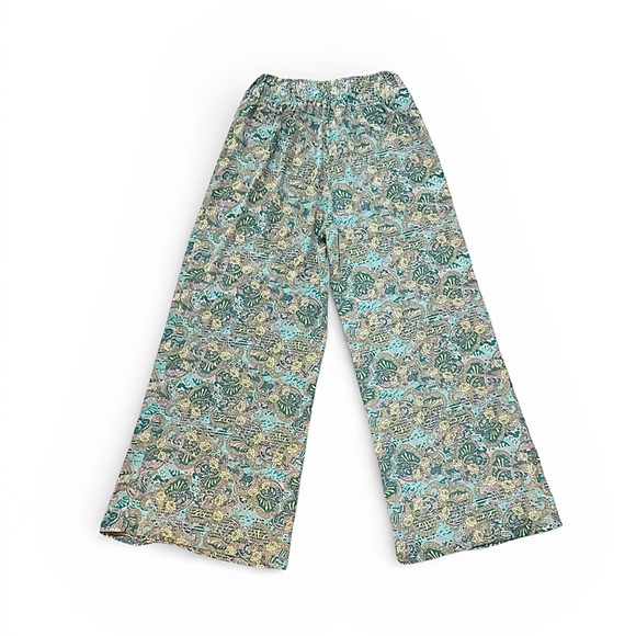 Earthbound Trading Co. Women’s Boho Wide Leg Paisley Tie Front Wrap Pants Small - Picture 2 of 9